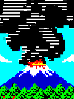 MOUNT FUJI ERUPTING